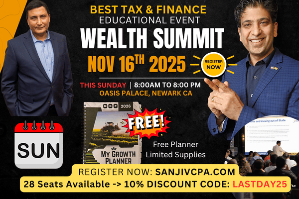 Wealth Summit 2025 - Full Day Live Tax and Finance Education Event