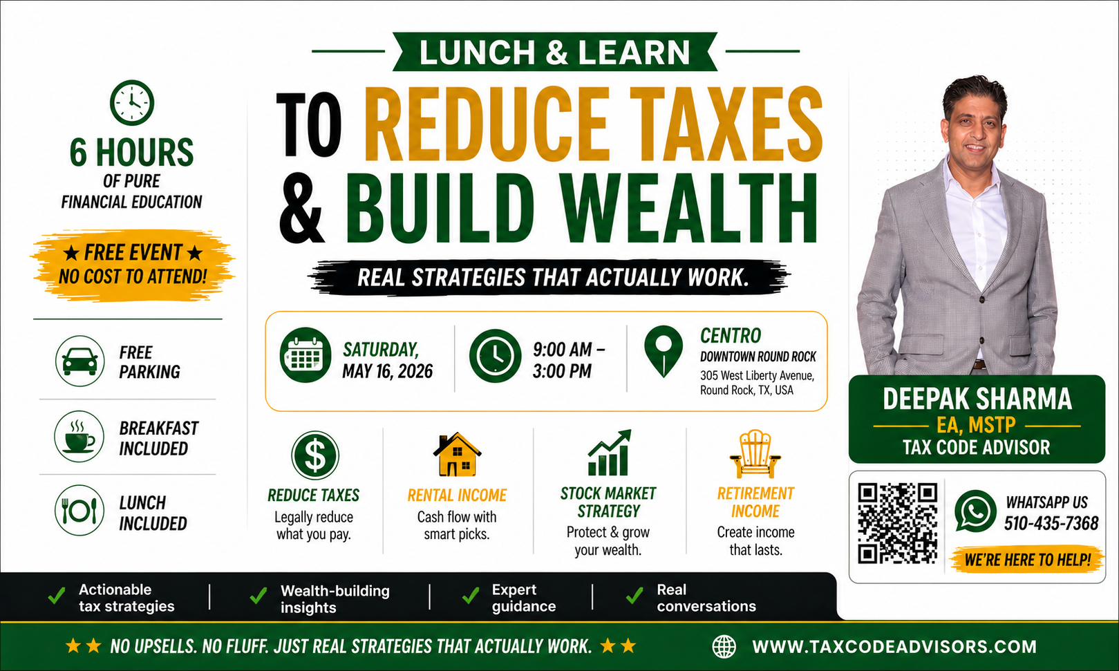 Tax & Finance - Lunch & Learn In Austin TX