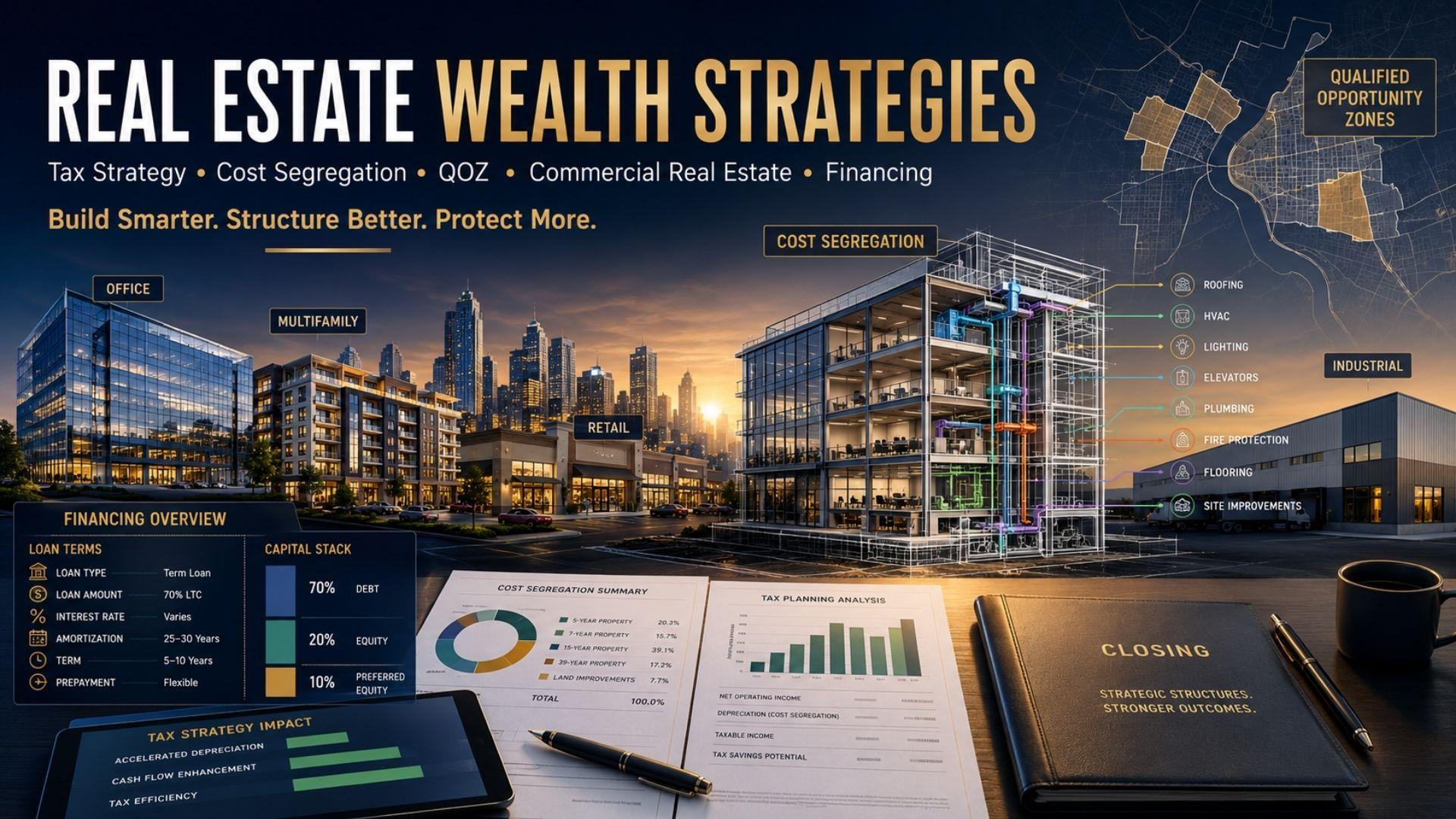 Commercial real estate, cost segregation, Qualified Opportunity Zones and financing strategies