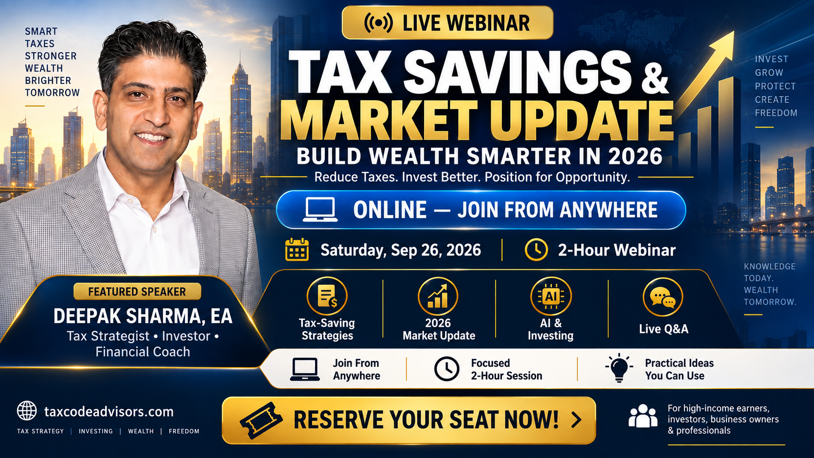 Tax Savings In 2026 & Market Update Webinar