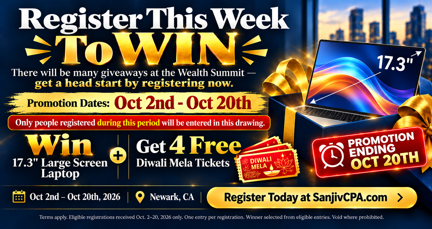 Register this week for the Wealth Summit AirPods giveaway