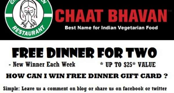 Free Chaat Bhavan Dinner For Two